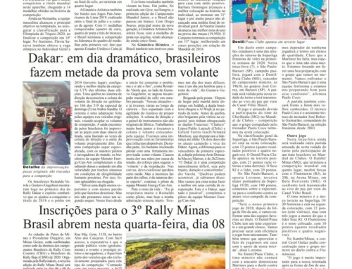 Jornal O Dia SP – Inscrições para o 3º Rally Minas Brasil abrem nesta quarta-feira, dia 08